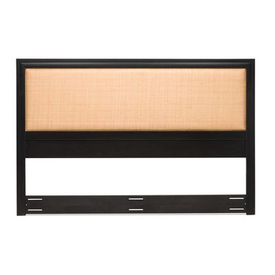 Respaldo Soho King Rosen Madera-Rattán Grafito