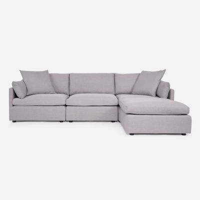 Imagen 2 del producto Sofá Seccional Rosen Georgia 4 piezas Tela Gris