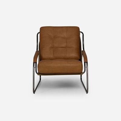 Imagen 2 del producto Poltrona Rosen Montok Cuero Camel