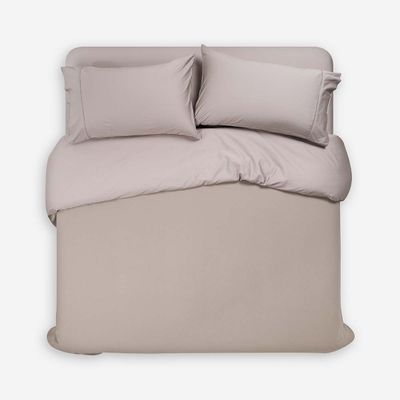 Imagen 2 del producto Set Funda de Plumón + Sábana Inferior Pure Topo 2 Plazas