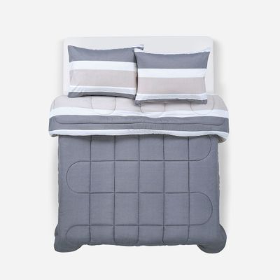 Imagen 2 del producto Plumón Reversible Soft Touch Amaro Gris Súper King