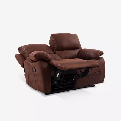 Sofá Reclinable Rosen Orson 2 Cuerpos Tela Manual Brandy