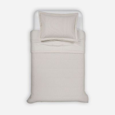 Imagen 2 del producto Cubrecama Algodón Stripes Natural 1,5 Plazas