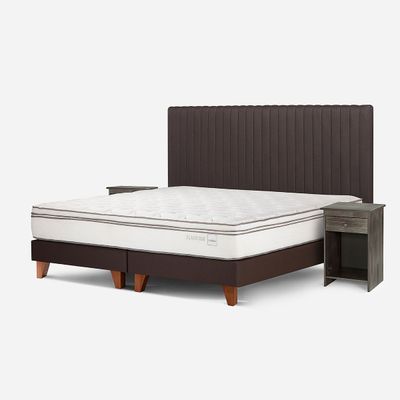 Imagen 2 del producto Cama Classique+ King + Respaldo Lucio y Velador Tabor