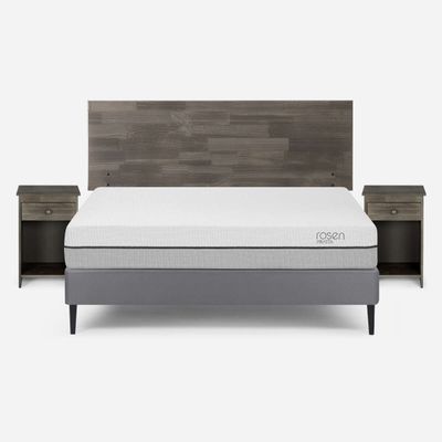 Cama Pratta 2 Plazas Pata Acero BN + Muebles Tabor Grafito