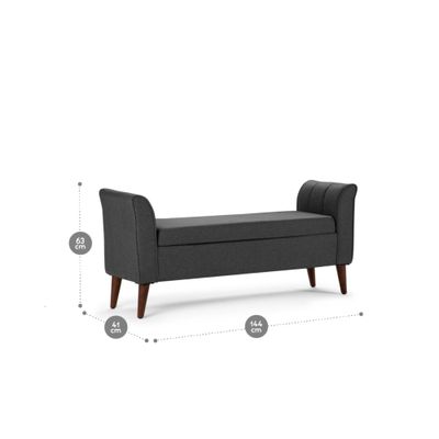 Imagen 2 del producto Banqueta Rosen Nuit Tela Grafito