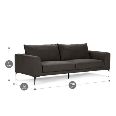 Imagen 2 del producto Sofá Rosen Barnes 3 Cuerpos Tela Charcoal