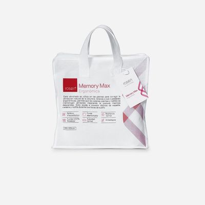 Almohada Rosen Ergónomica Memory Max 25 x 23 cm