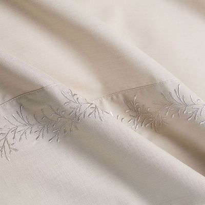 Imagen 2 del producto Sábana Rosen 220 Hilos Bordada Botánica Natural 1,5 Plazas