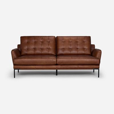 Imagen 2 del producto Sofá Rosen Marsella 3 Cuerpos Cuero Marrón