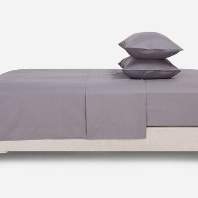 Imagen 2 del producto Sábana 144 Hilos Lisa Grafito 2 Plazas