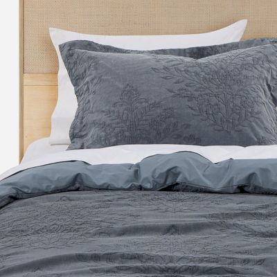 Imagen 2 del producto Funda Plumón Algodón Pure Vaduz Gris 1,5 Plazas