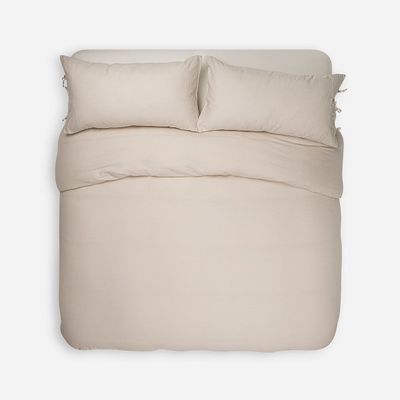 Imagen 2 del producto Funda Plumón Rosen Lino-Algodón Pure Liso 2 Plazas Arena