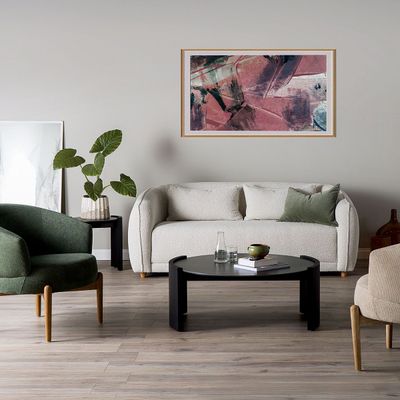 Imagen 2 del producto Sofá Brusel Curvo 3 Cuerpos Tela Blanco