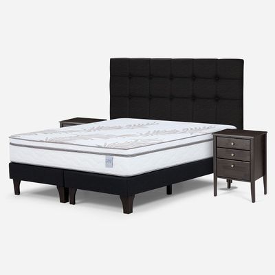 Imagen 2 del producto Cama Europea Neo Plus King + Muebles Issey Grafito