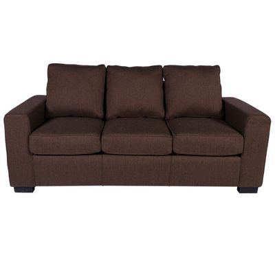 Sofá Momenti 3 Cuerpos Café Oscuro