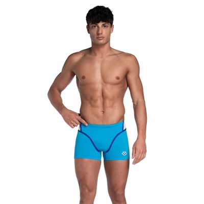 Traje De Baño Tipo Boxer Hombre Panel  Azul Arena