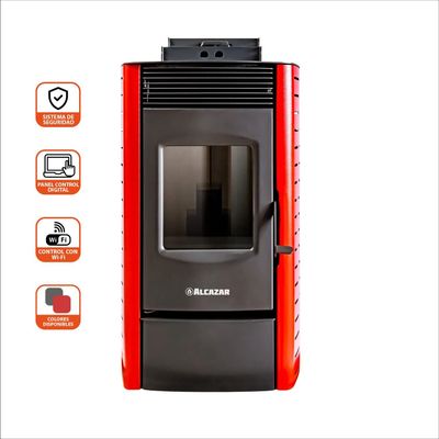 Imagen 2 del producto Estufa a Pellet Alcazar P1800 Burdeo