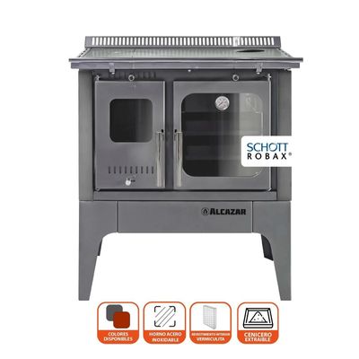 Imagen 2 del producto Cocina a Leña Alcazar Europea S800 Gris