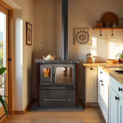 Imagen 2 del producto Cocina a Leña Alcazar Europea M90 Burdeo