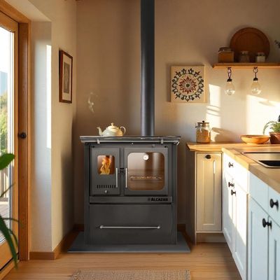 Imagen 2 del producto Cocina a Leña Alcazar Europea M90 Gris