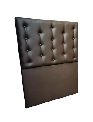 Imagen 2 del producto Respaldo 1 Plaza Negro Botón a piso Muebles Rimar