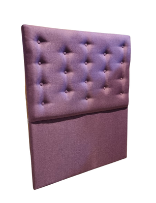 Imagen 2 del producto Respaldo 1.5 Plaza Morado Lino Botón a piso