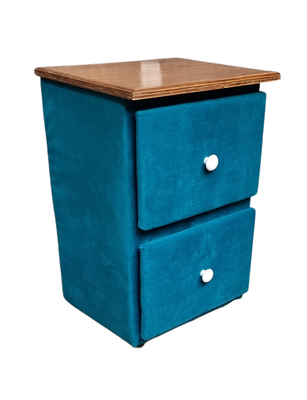 Imagen 2 del producto Velador Doble Cajón Lake Felpa Muebles Rimar