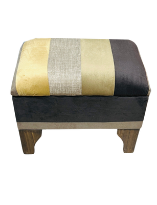 Banqueta Baúl Bicol Felpa 60x40x45x20 Rimar