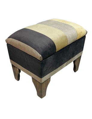 Imagen 2 del producto Banqueta Baúl Bicol Felpa 60x40x45x20 Rimar