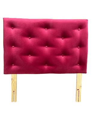 Respaldo 1 Plaza Rojo Felpa Muebles Rimar