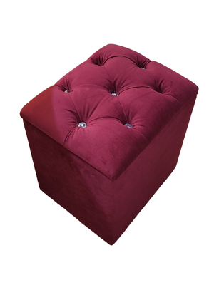 Imagen 2 del producto Pouf Baul Capitone Burdeo Diamante