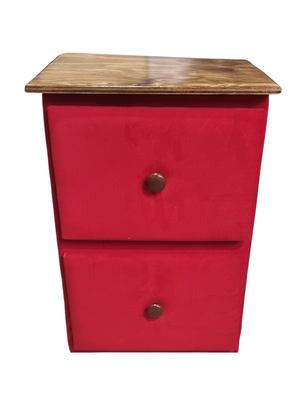 Imagen 1 del producto Velador Doble cajon Rojo Felpa Muebles Rimar