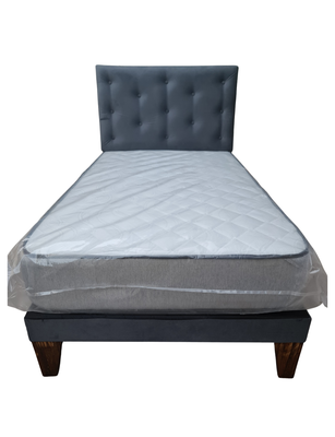 CAMA EUROPEA RIMAR 1.5P GRIS  FELPA