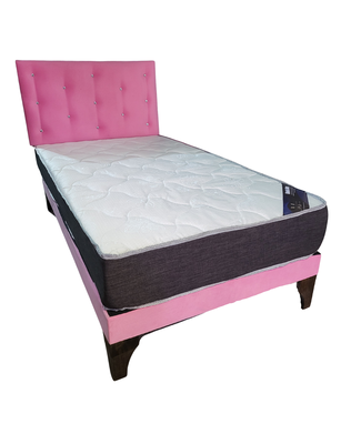 Imagen 2 del producto CAMA EUROPEA RIMAR 1.5P ROSADO DIAMANTE FELPA