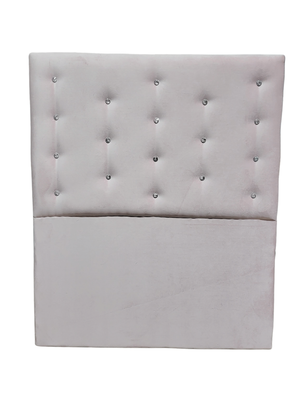 Respaldo 1 Plaza Crudo Felpa Botón Diamante a piso Rimar