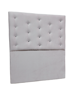 Imagen 2 del producto Respaldo 1 Plaza Crudo Felpa Botón Diamante a piso Rimar