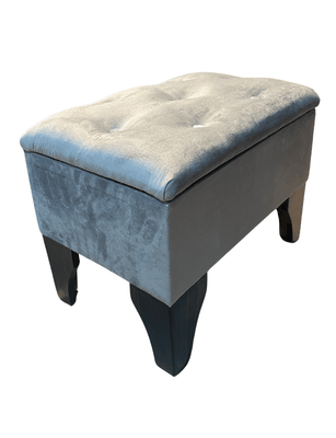Imagen 2 del producto Banqueta Baúl Gris Felpa 60x40x45x20 Muebles Rimar