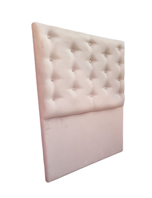 Imagen 2 del producto Respaldo 1 Plaza Beige Felpa Botón a piso 