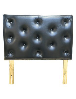 Respaldo 1 Plaza Negro Eco cuero Muebles Rimar