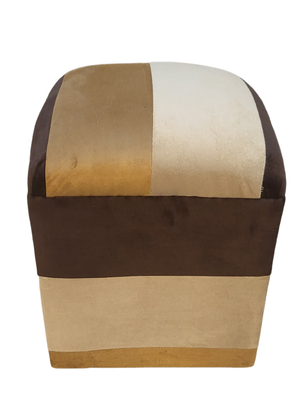 Pouf Bicolor Felpa 35x35x42 Muebles Rimar