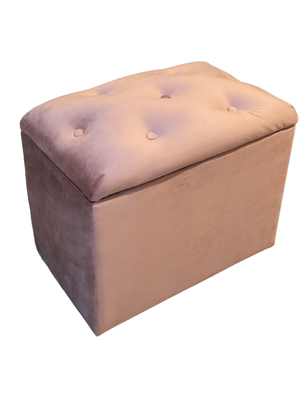 Imagen 2 del producto Banqueta Baul Palo Rosa Felpa 60x35x50 Rimar