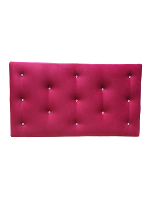 Imagen 2 del producto Respaldo 1.5 Plazas Botón Diamante Felpa Muebles Rimar