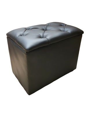Imagen 2 del producto Banqueta Baul Capitoné Negra Eco Cuero Rimar