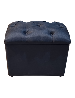 Imagen 1 del producto Banqueta Baul Capitone Negra Lino