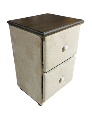 Imagen 2 del producto VELADOR DOBLE CAJON FELPA BEIGE 