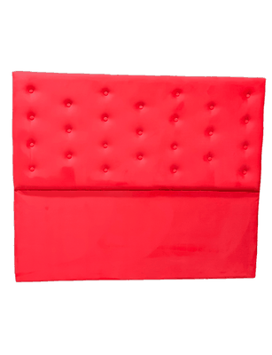 RESPALDO BOTONE A PISO 2 PLAZAS ROJO FELPA