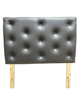 Respaldo 1 Plaza Gris Eco cuero Muebles Rimar