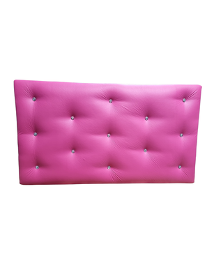 Respaldo 1.5 Plazas Botón Diamante Eco Cuero Muebles Rimar