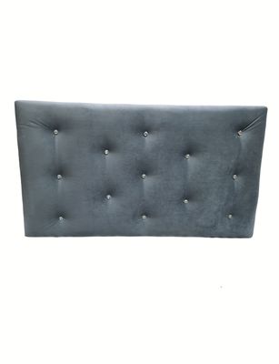 Imagen 2 del producto Respaldo 1.5 P Boton Diamante Gris Felpa Muebles Rimar